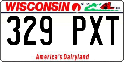 WI license plate 329PXT
