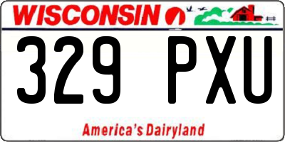 WI license plate 329PXU