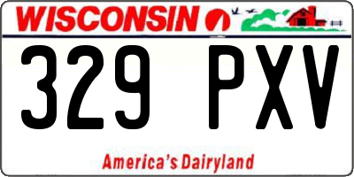 WI license plate 329PXV