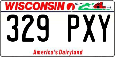 WI license plate 329PXY
