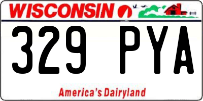 WI license plate 329PYA