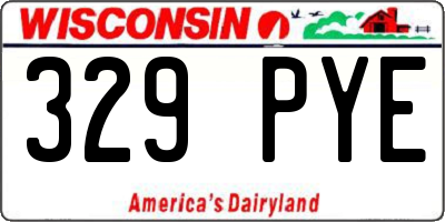 WI license plate 329PYE