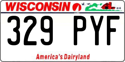WI license plate 329PYF