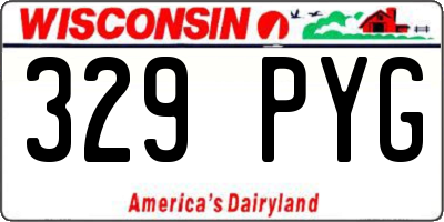 WI license plate 329PYG