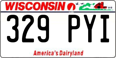 WI license plate 329PYI