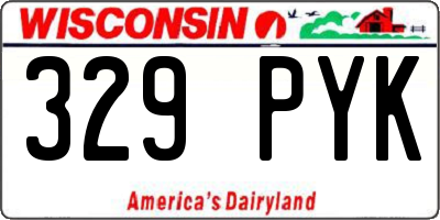 WI license plate 329PYK