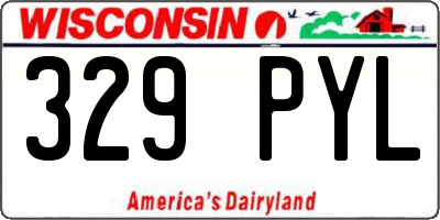 WI license plate 329PYL