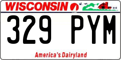 WI license plate 329PYM