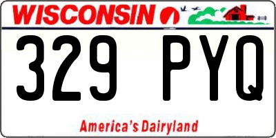 WI license plate 329PYQ