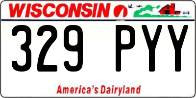 WI license plate 329PYY