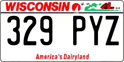 WI license plate 329PYZ