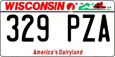 WI license plate 329PZA