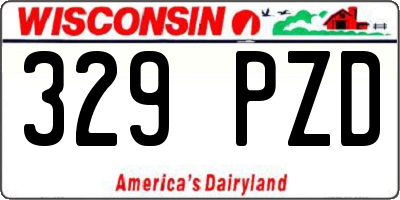 WI license plate 329PZD