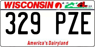 WI license plate 329PZE