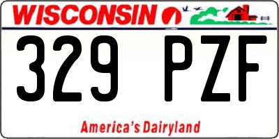 WI license plate 329PZF