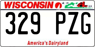 WI license plate 329PZG