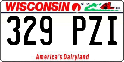 WI license plate 329PZI