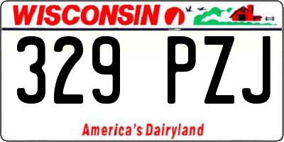 WI license plate 329PZJ