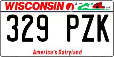 WI license plate 329PZK