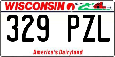 WI license plate 329PZL