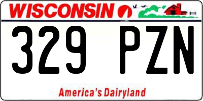 WI license plate 329PZN