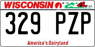 WI license plate 329PZP