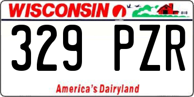 WI license plate 329PZR