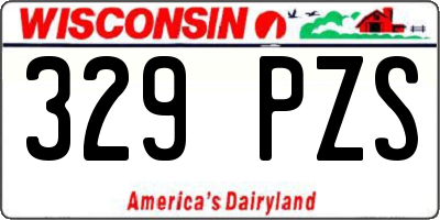 WI license plate 329PZS