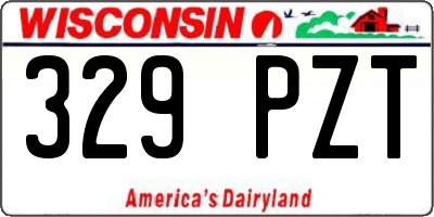 WI license plate 329PZT