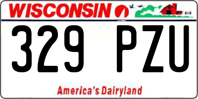 WI license plate 329PZU