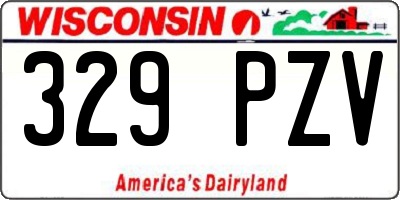 WI license plate 329PZV