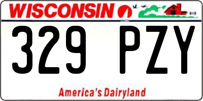 WI license plate 329PZY
