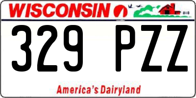 WI license plate 329PZZ