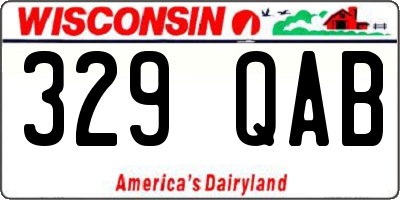 WI license plate 329QAB