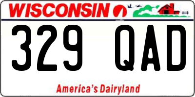 WI license plate 329QAD
