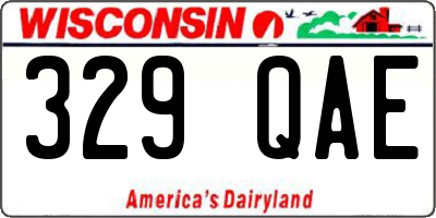 WI license plate 329QAE