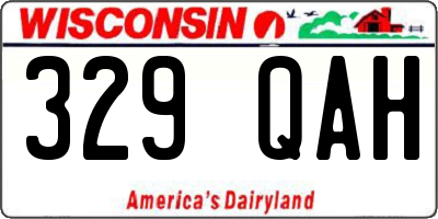 WI license plate 329QAH