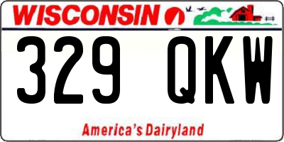 WI license plate 329QKW