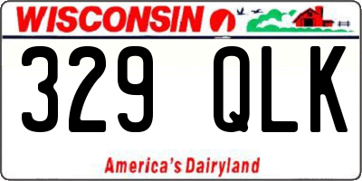 WI license plate 329QLK