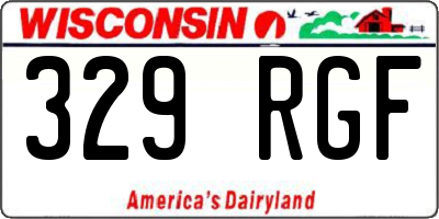 WI license plate 329RGF