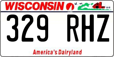 WI license plate 329RHZ