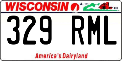 WI license plate 329RML