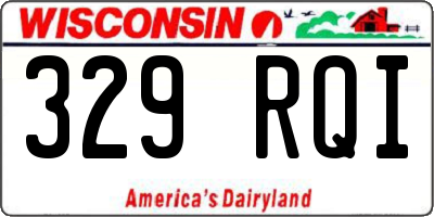 WI license plate 329RQI