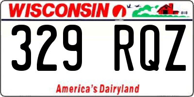 WI license plate 329RQZ