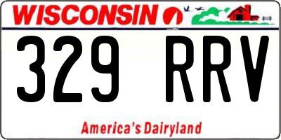 WI license plate 329RRV