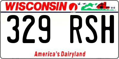 WI license plate 329RSH