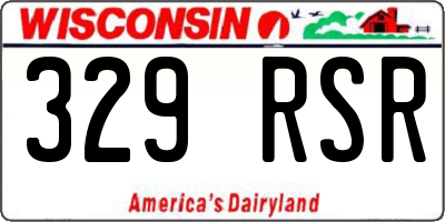 WI license plate 329RSR