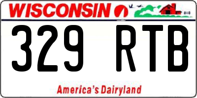 WI license plate 329RTB