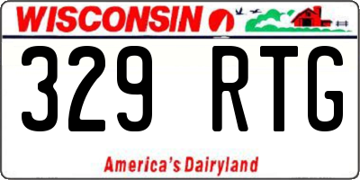 WI license plate 329RTG