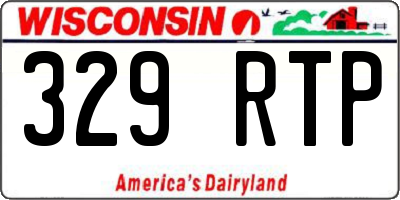 WI license plate 329RTP